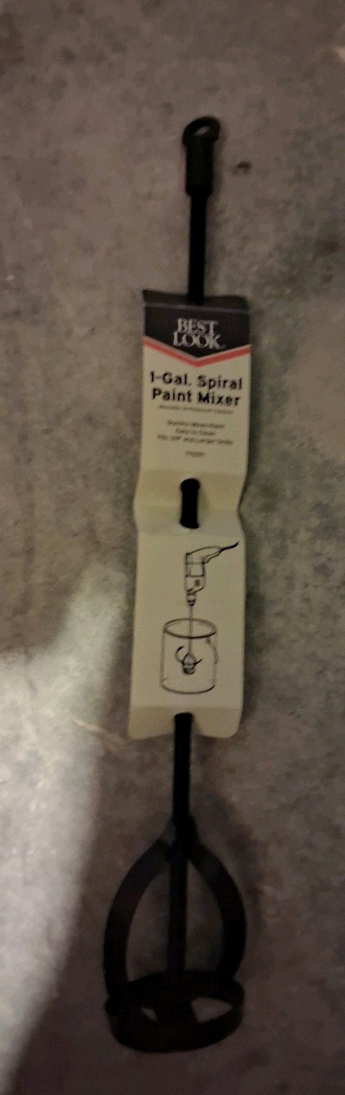 Best Look 1 Gal. Steel Spiral Paint Mixer SM1-DIB Best Look SM1-DIB