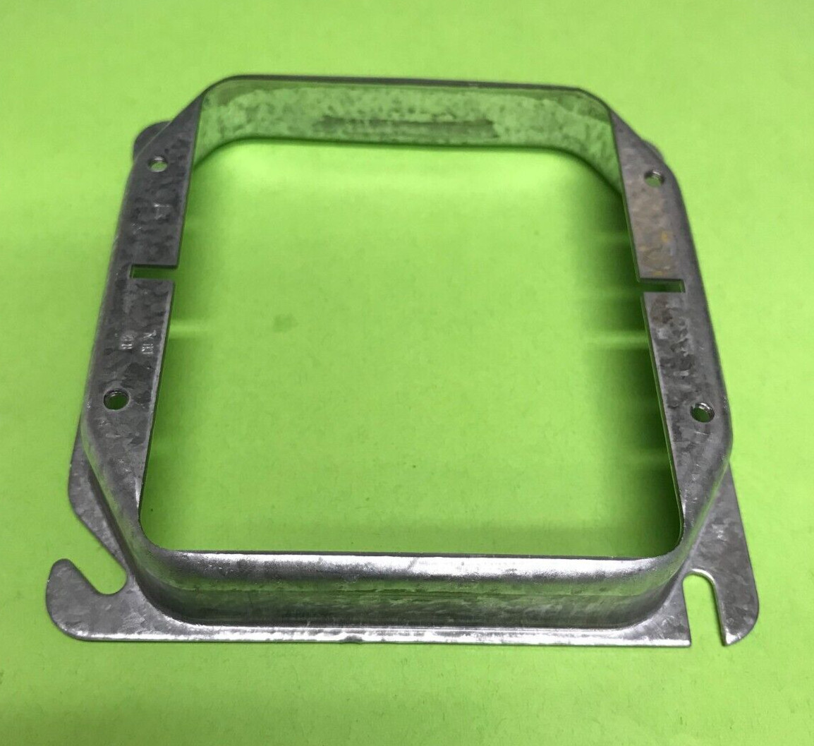Bowers 404-BW 4×4 4S Square Electrical Box 1/2″ Raised Mud Plaster Ring 2-Gang