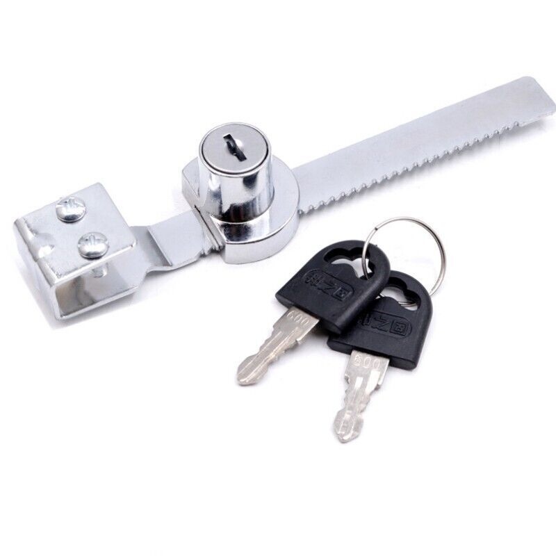 120mm Drawer Display Case Showcase Window Sliding Glass Door Lock with 2pcs Keys