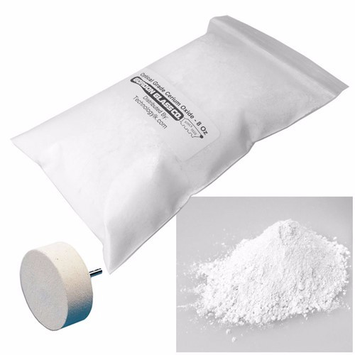 Optical Grade High Purity Cerium Oxide Polishing Compound – 8 Oz & 2″ Felt Wheel