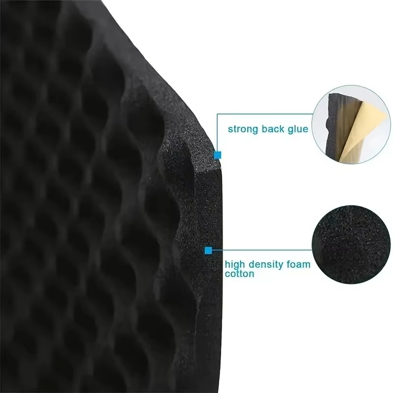 High-Density Self Adhesive Soundproofing Insulation Cotton Thickness Black Panel