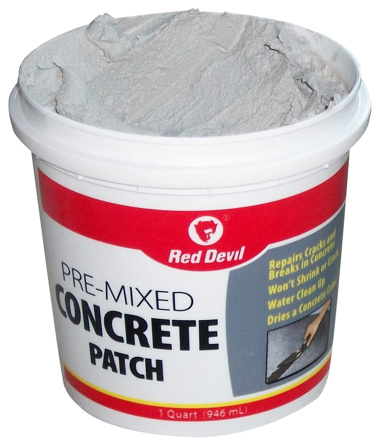 Red Devil 0641 Concrete Repair Patch, Cement Crack Filler, PreMixed, 1 Gallon…
