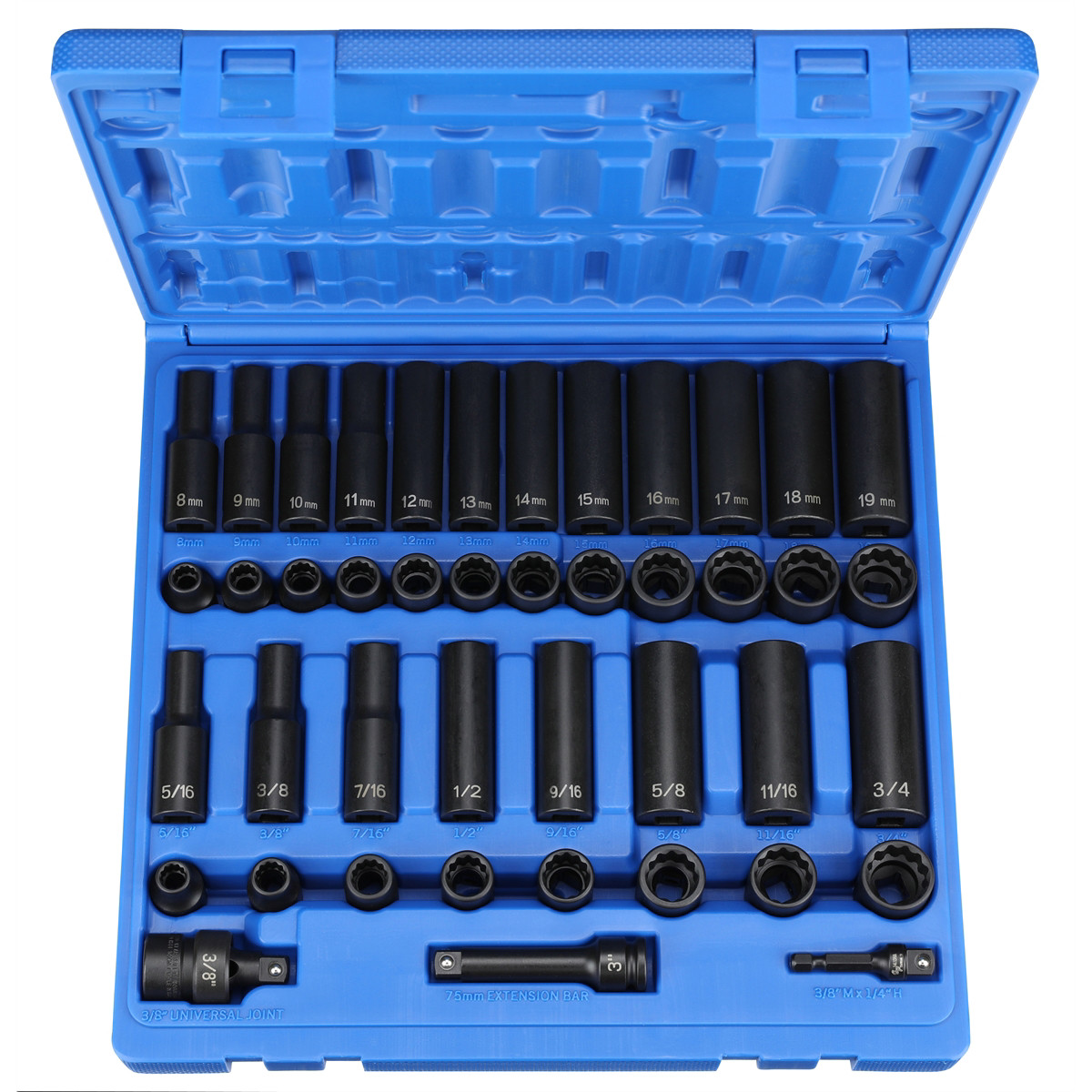 Grey Pneumatic 1643RD Grey Pneumatic 3/8″ Dr. 43 Pc. Standard/Deep SAE/Metric -1