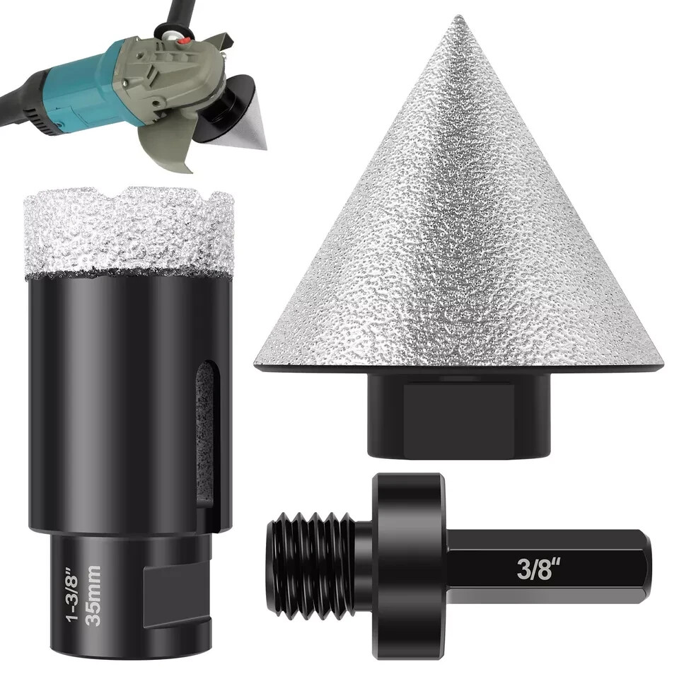 ceramic porcelain tile sinkwork hole cut polish granite marble stone buffer kit