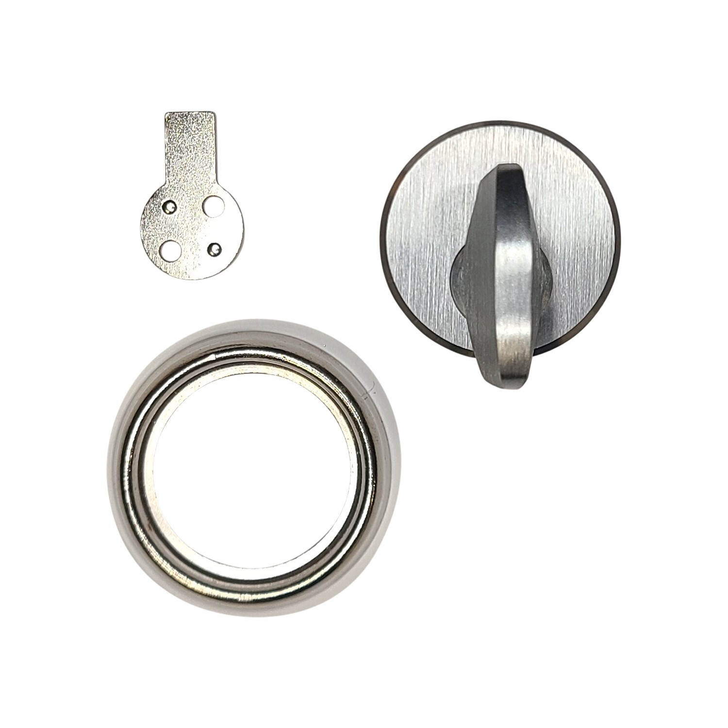 High Security Mortise Cylinder Set 1″ Solid Brass w 2 Dimple Keys (Keyed+T-turn)