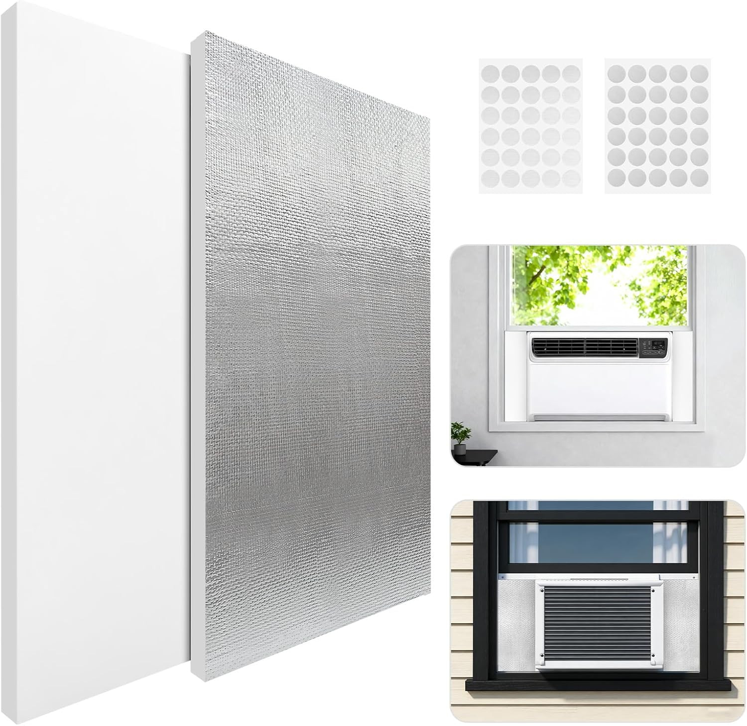 Window AC Insulation Kit – Foam Seal Panels for Air Conditioner, Blocks Cold & H