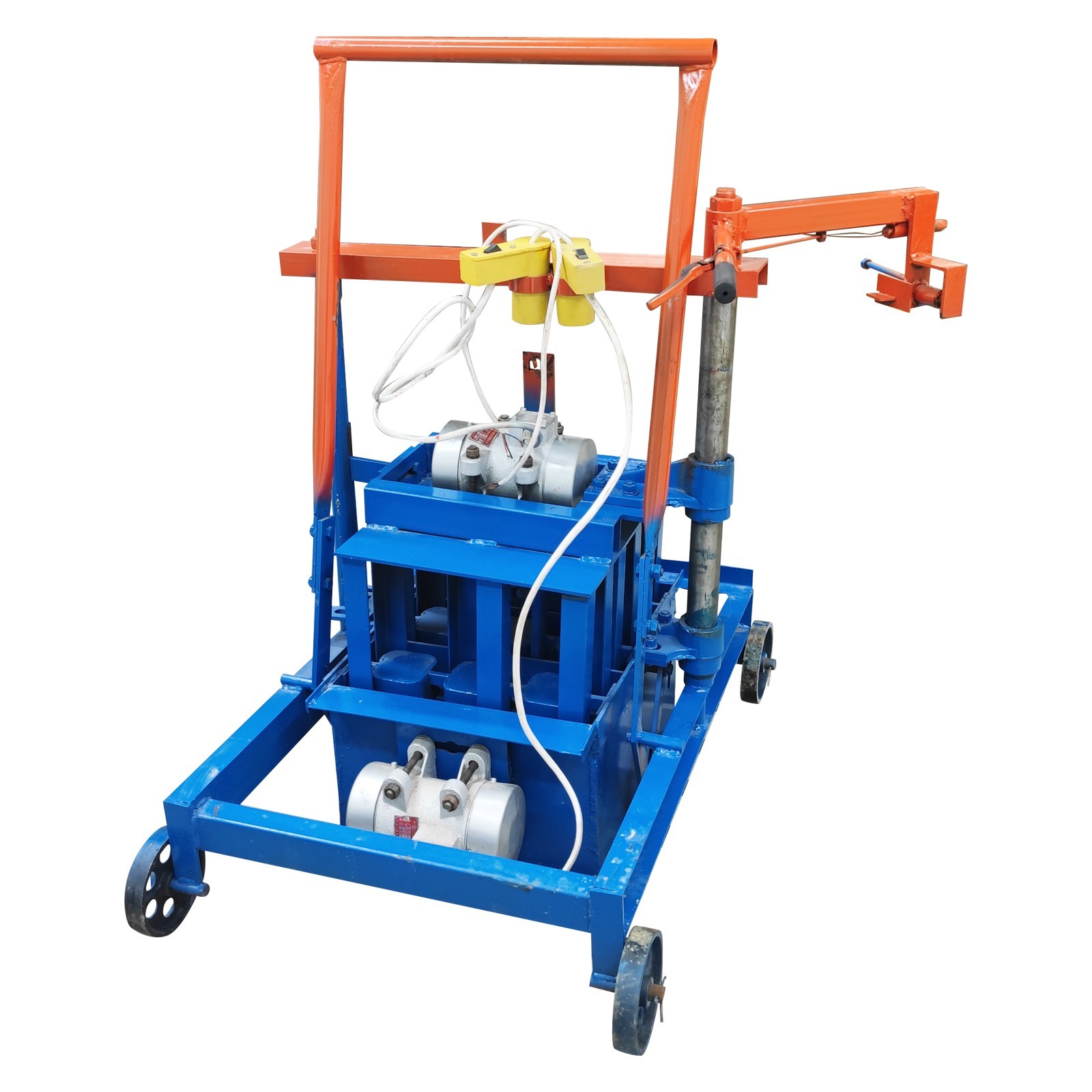 220V Hand-Pushed Hollow Concrete Block Making Machine 15.7×5.9×7.8″ H6 Type