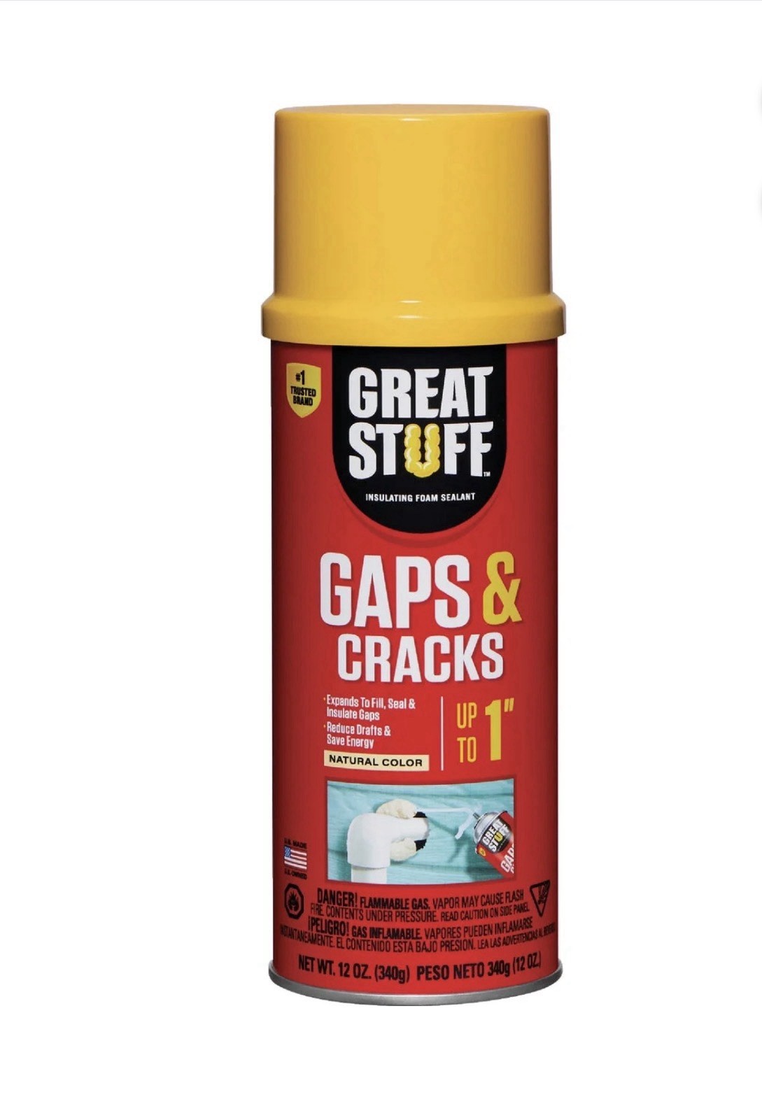 Great Stuff Gaps & Cracks Insulating Foam Sealant – 12 oz (340 g)