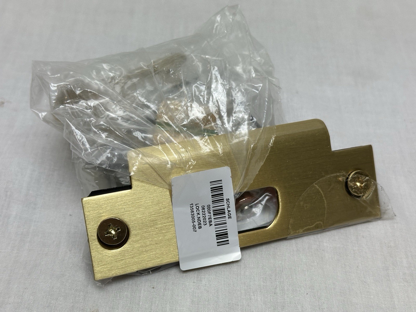 Schlage GR1 Mobile Wireless Cyl Lock NDEBP ATH 606 Latch Bright Brass