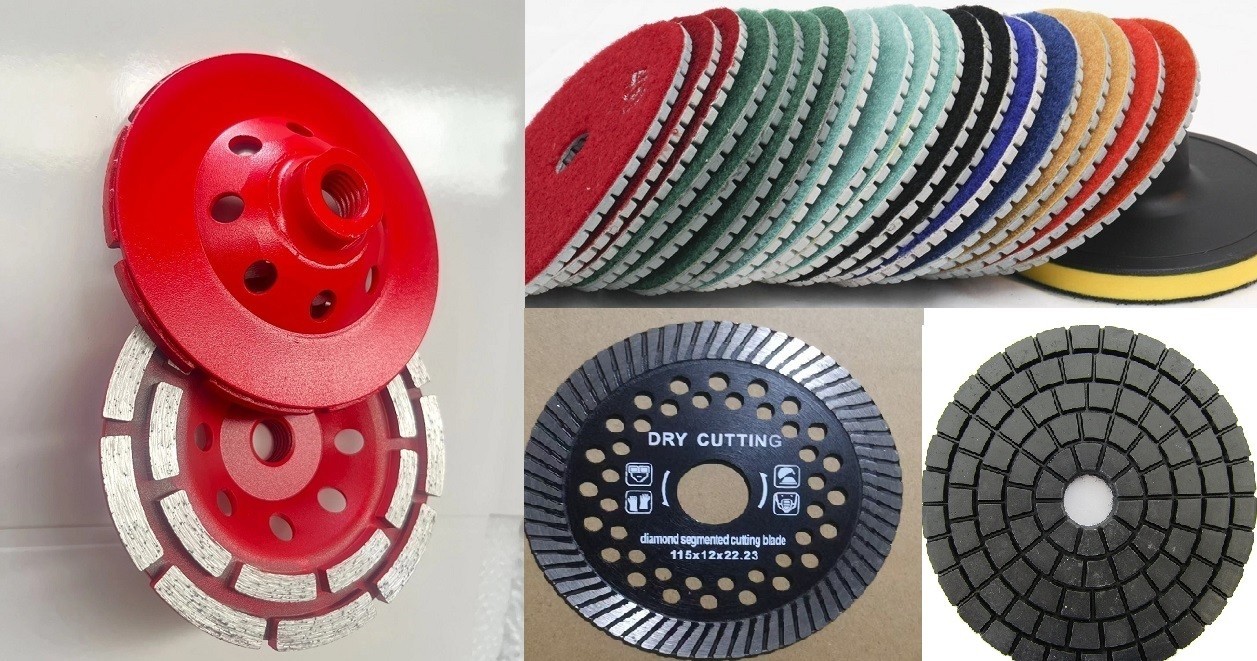 Wet Polisher Stone Fabrication Kit 4.5″ Diamond Cup Wheel Blade MARBLE BUFFER