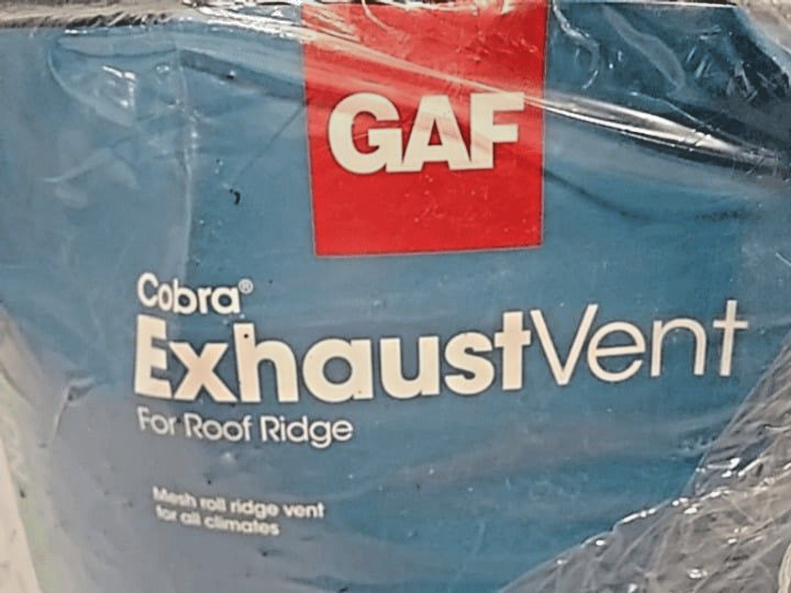 Exhaust Vent GAF Cobra 0.75 in. H X 10.5 in. W X 240 in. L Black Fiber/Polyester