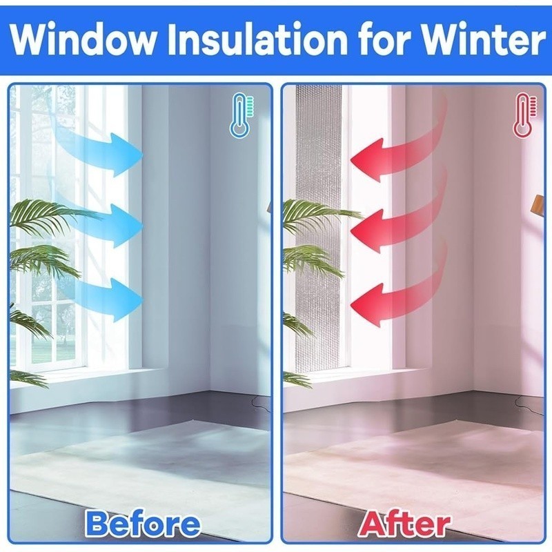 Reflective Foil Insulation 15FT Heat Protection Garage Window Thermal Cover New