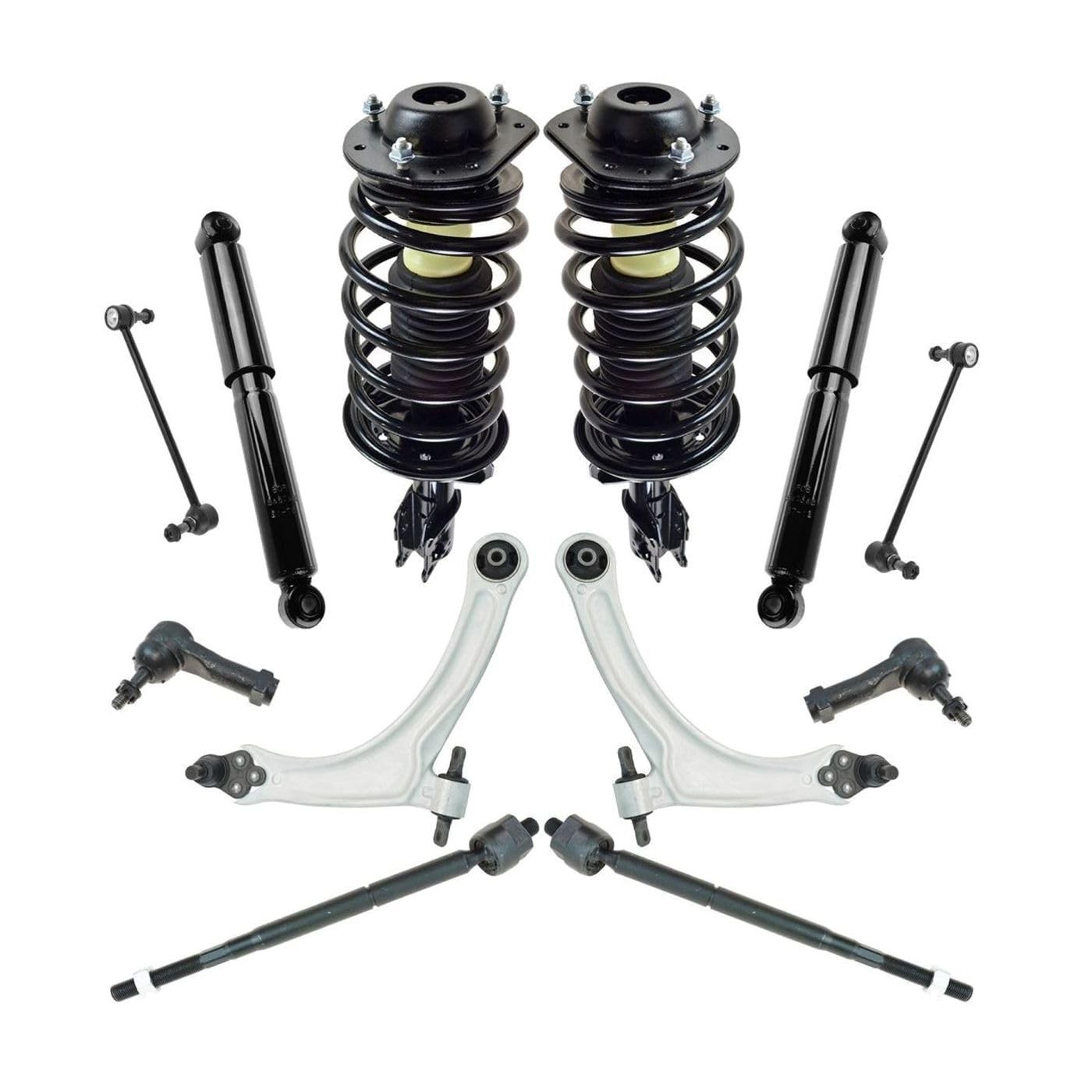 12pcs Strut Shock Control Arm Sway Bar Tie Rod End Chevy Cobalt HHR Pontiac G5