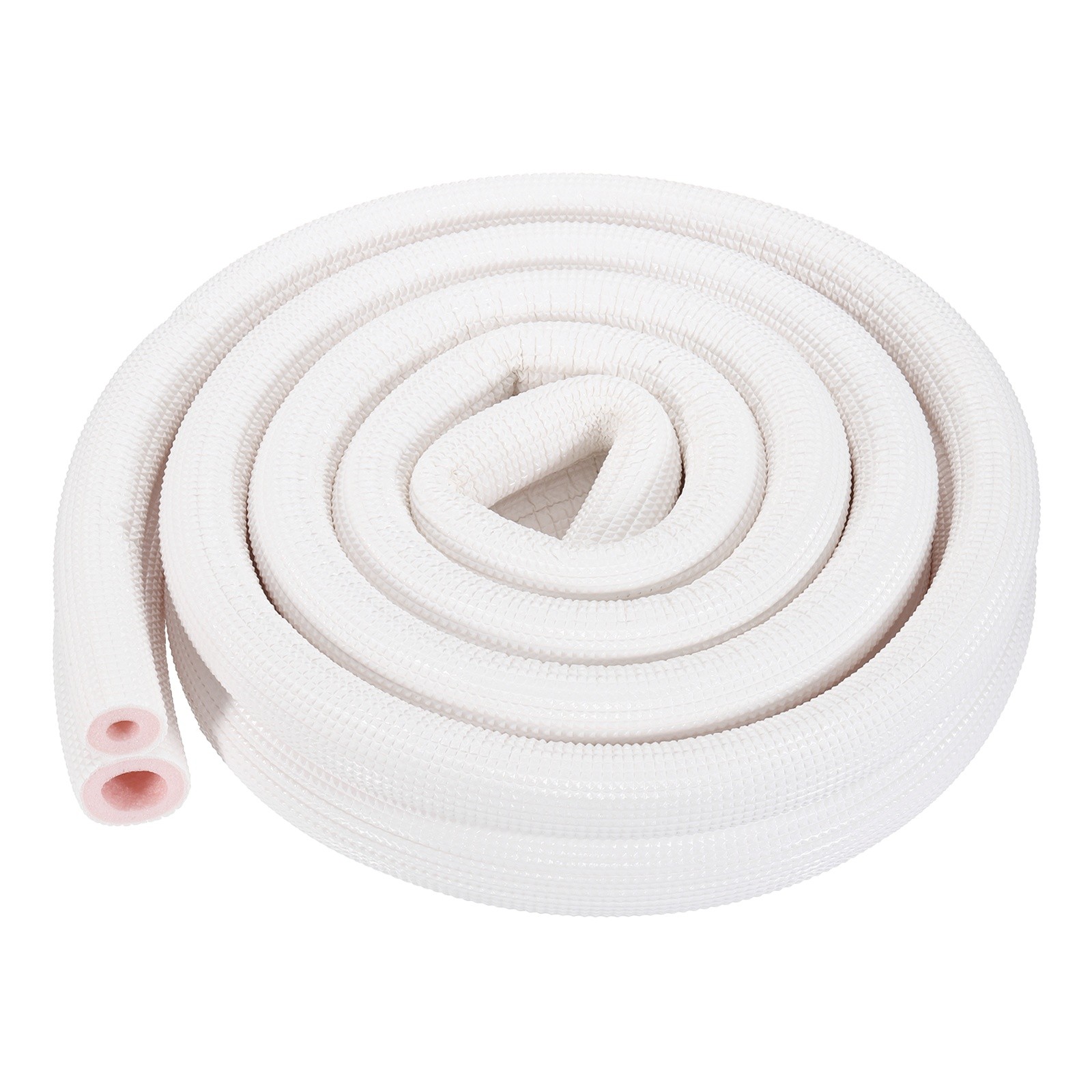 8ft Length White/Pink HVAC Copper Pipe Insulation Foam Tube 1/4″ 5/8″ ID Pipes
