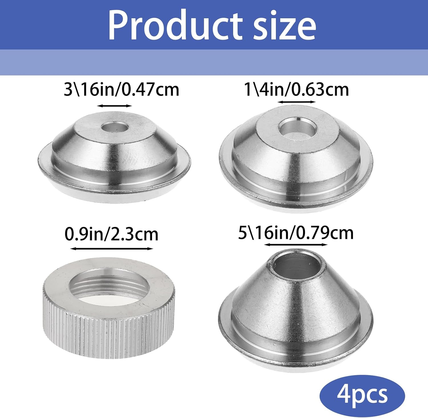 4 PCS Texture Sprayer Orifice Tip Set, 3 Nozzle Tips 1 Threaded Collar Drywall W