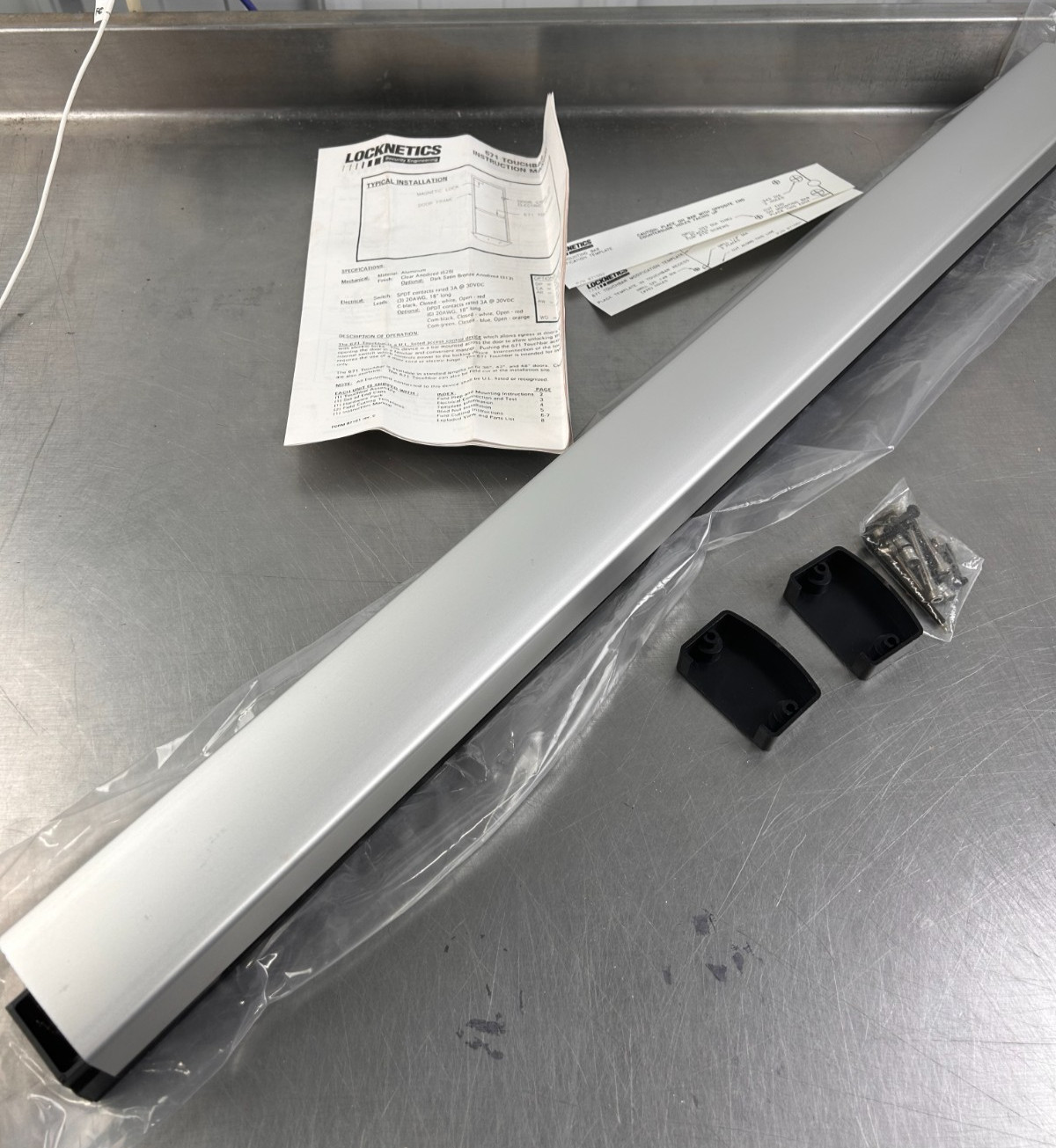 Locknetics (Schlage) 671 Touch bar 36″ 671-36xDP | Silver | NEW Open Box