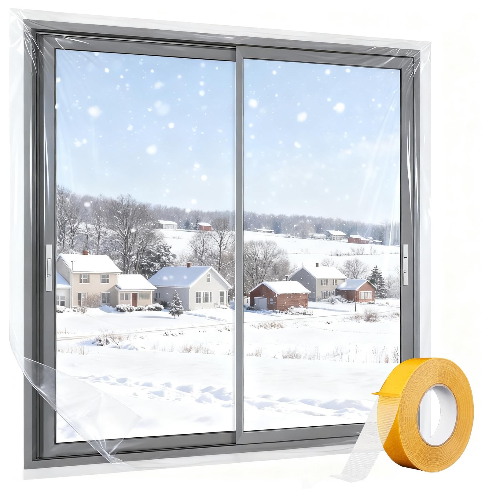 62”x42” Window Insulation Kit-9PCS, Plastic for Transparent