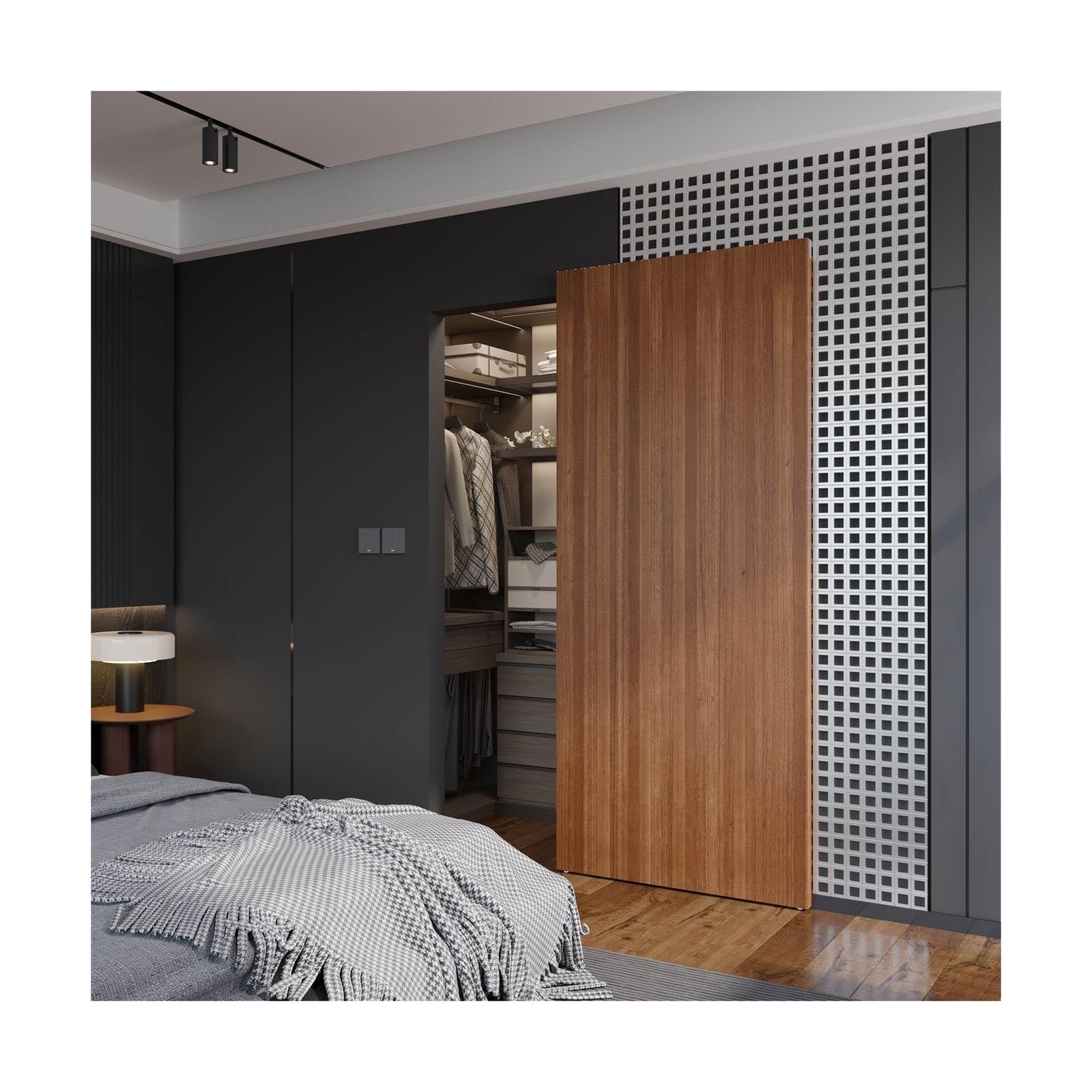 36inch Concealed Sliding Barn Door Hardware with Soft Close Mechanism, Alumin…