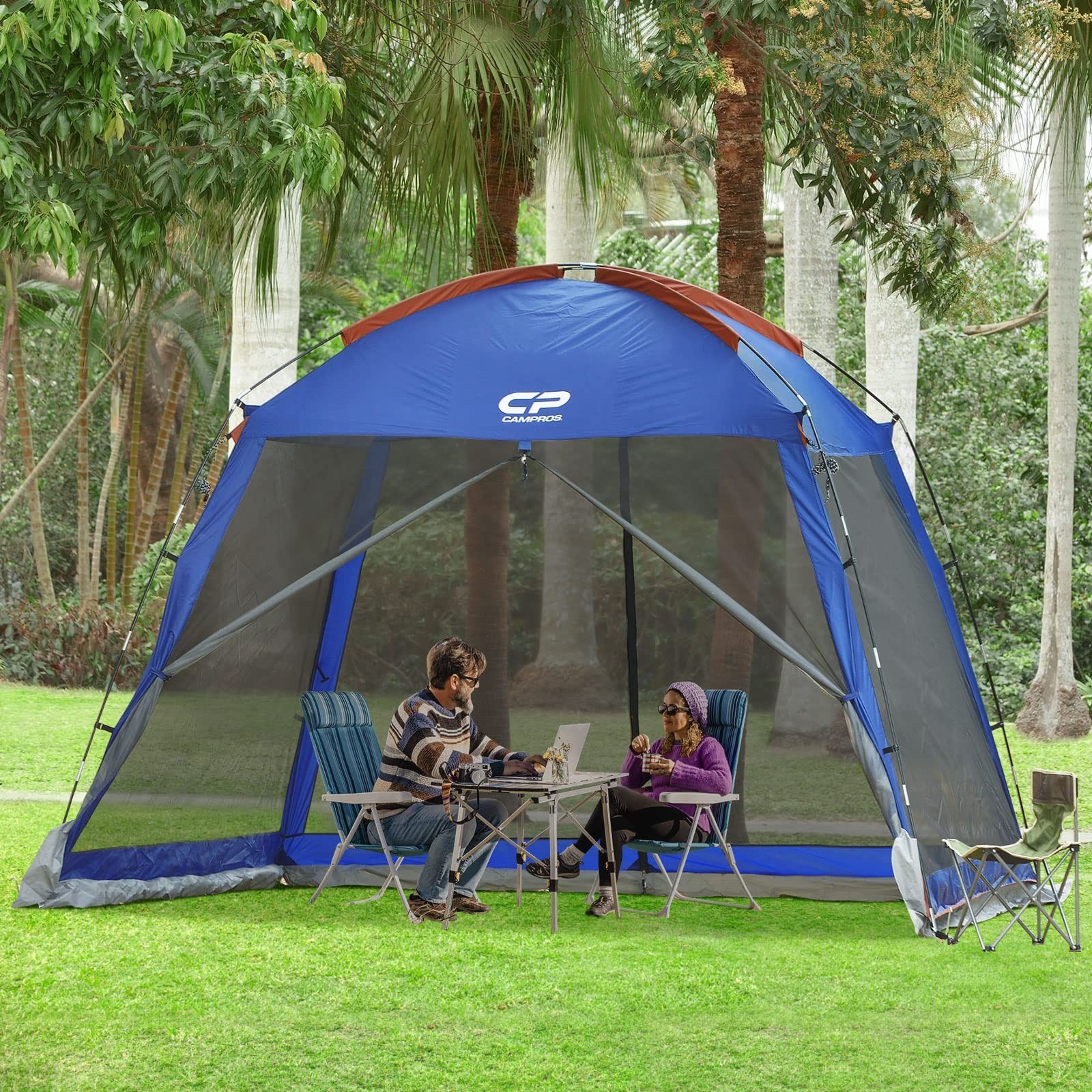 CAMPROS CP Screen House 10 x 10 Ft Screened Mesh Net Wall Canopy Tent Screen …