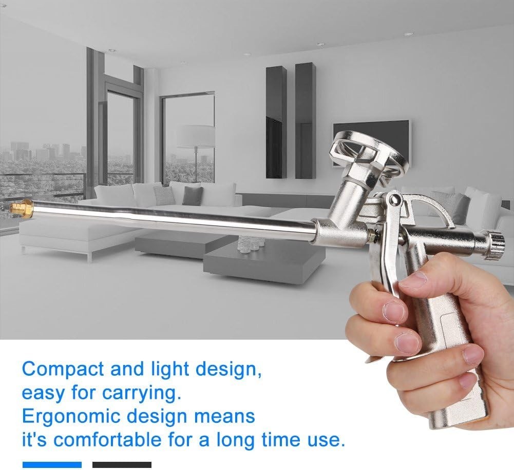 Construction Foam Gun Tool for Gap Filling Insulation and Building Repairs