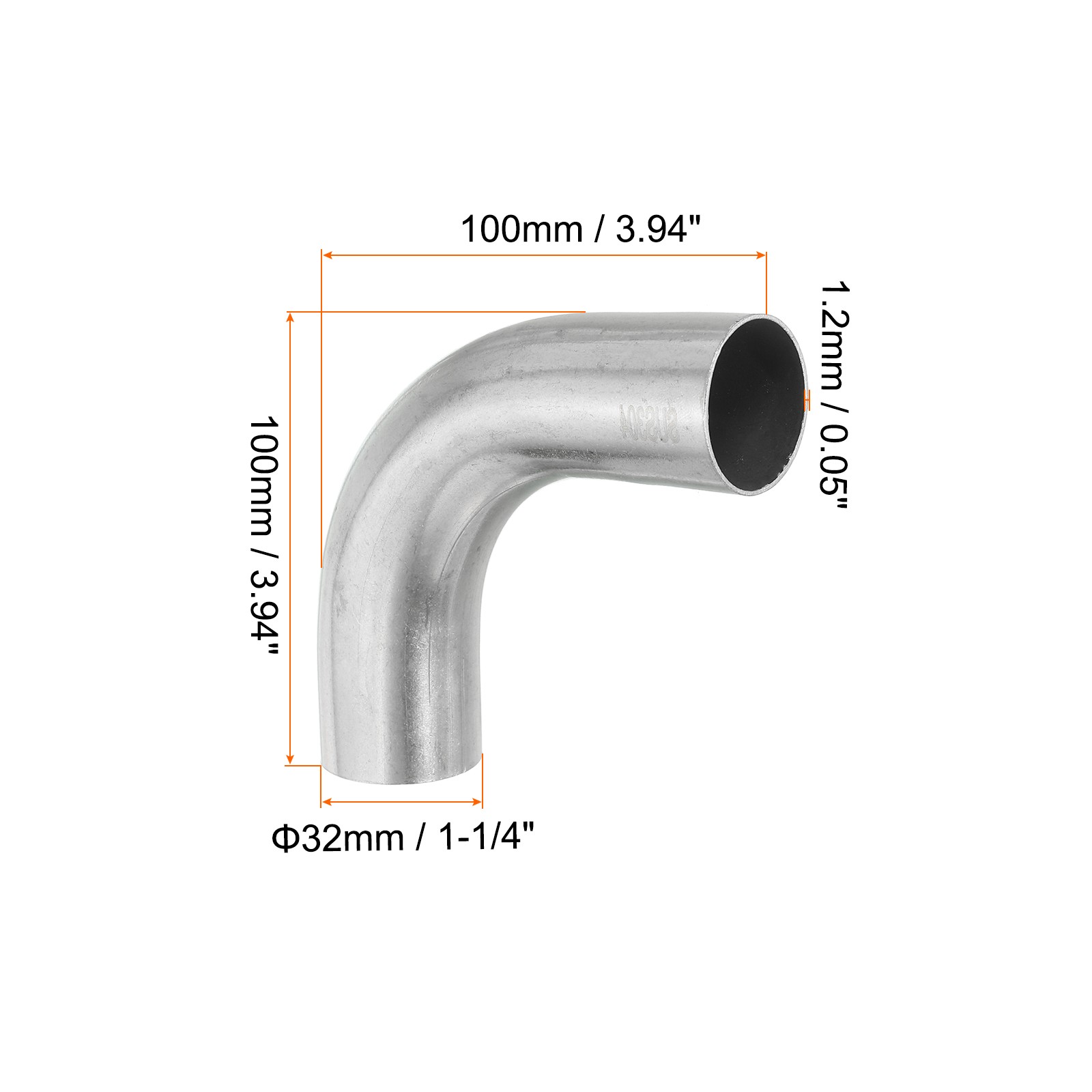 4PCS 1-1/4″ OD 304 Stainless Steel Butt 90 Degree Fitting