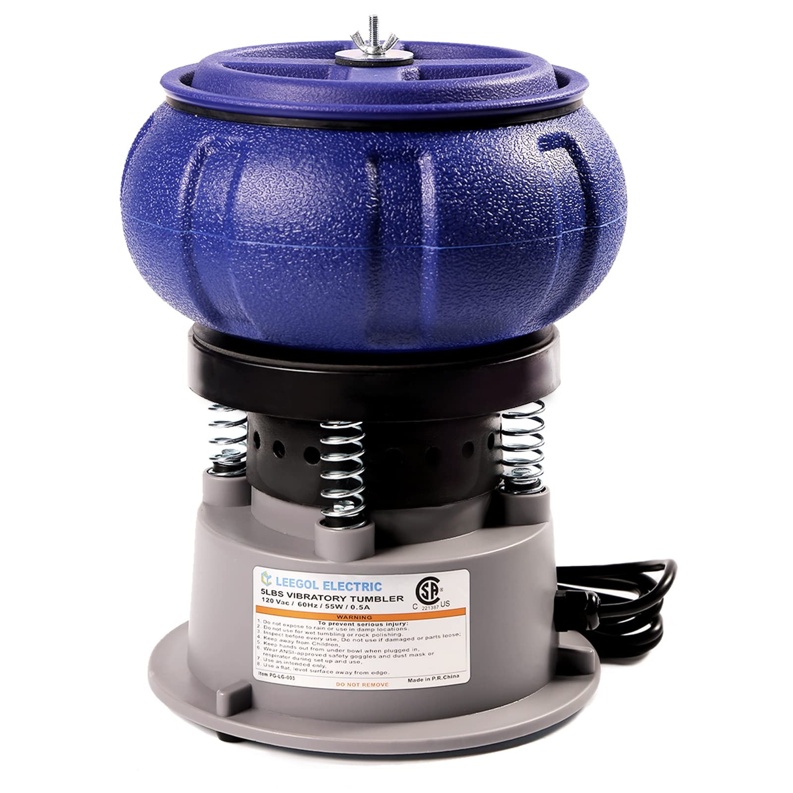 Leegol Electric 5LB Vibratory Tumbler Polishing Small Metal Parts