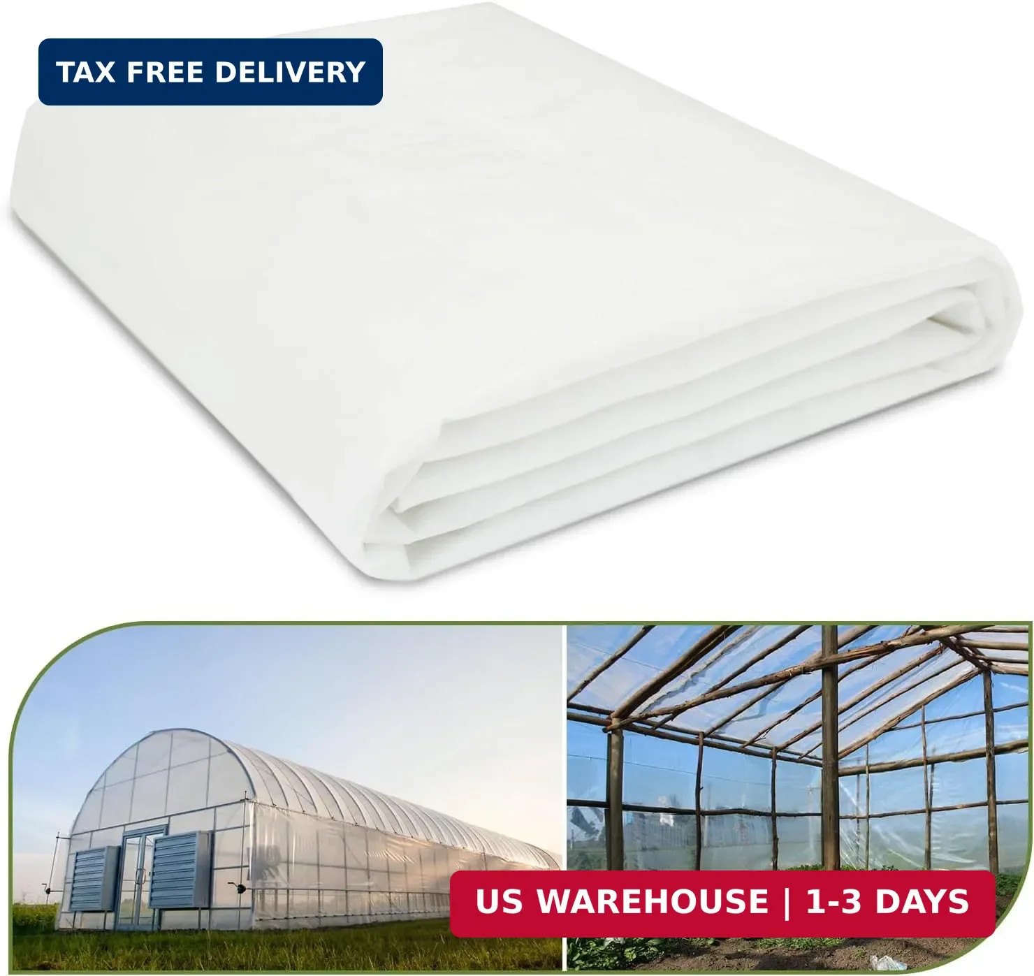 Greenhouse Plastic Sheeting, 12 x 25ft 6 mil Clear Greenhouse Film, UV Resistant