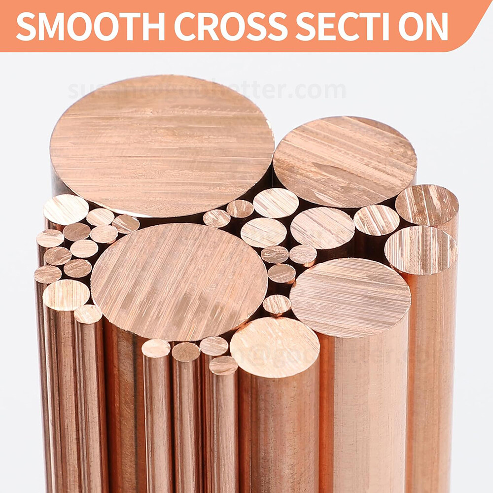 COPPER ROUND BAR ROD 8mm 10mm 12mm 13mm 14mm 15mm 16mm 18mm 20mm 22mm 25mm-65mm