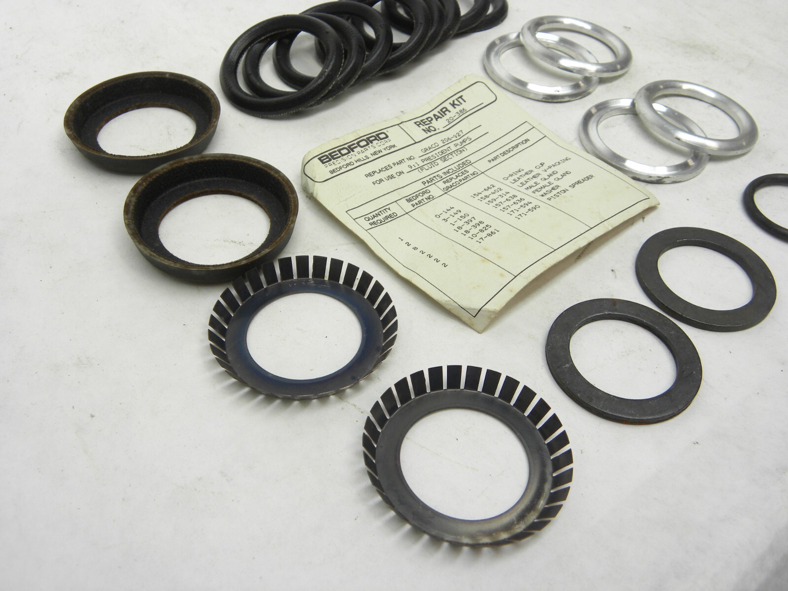 BEDFORD GRACO 206-927 (20-386) Pump Repair Kit for 9:1 President Pump