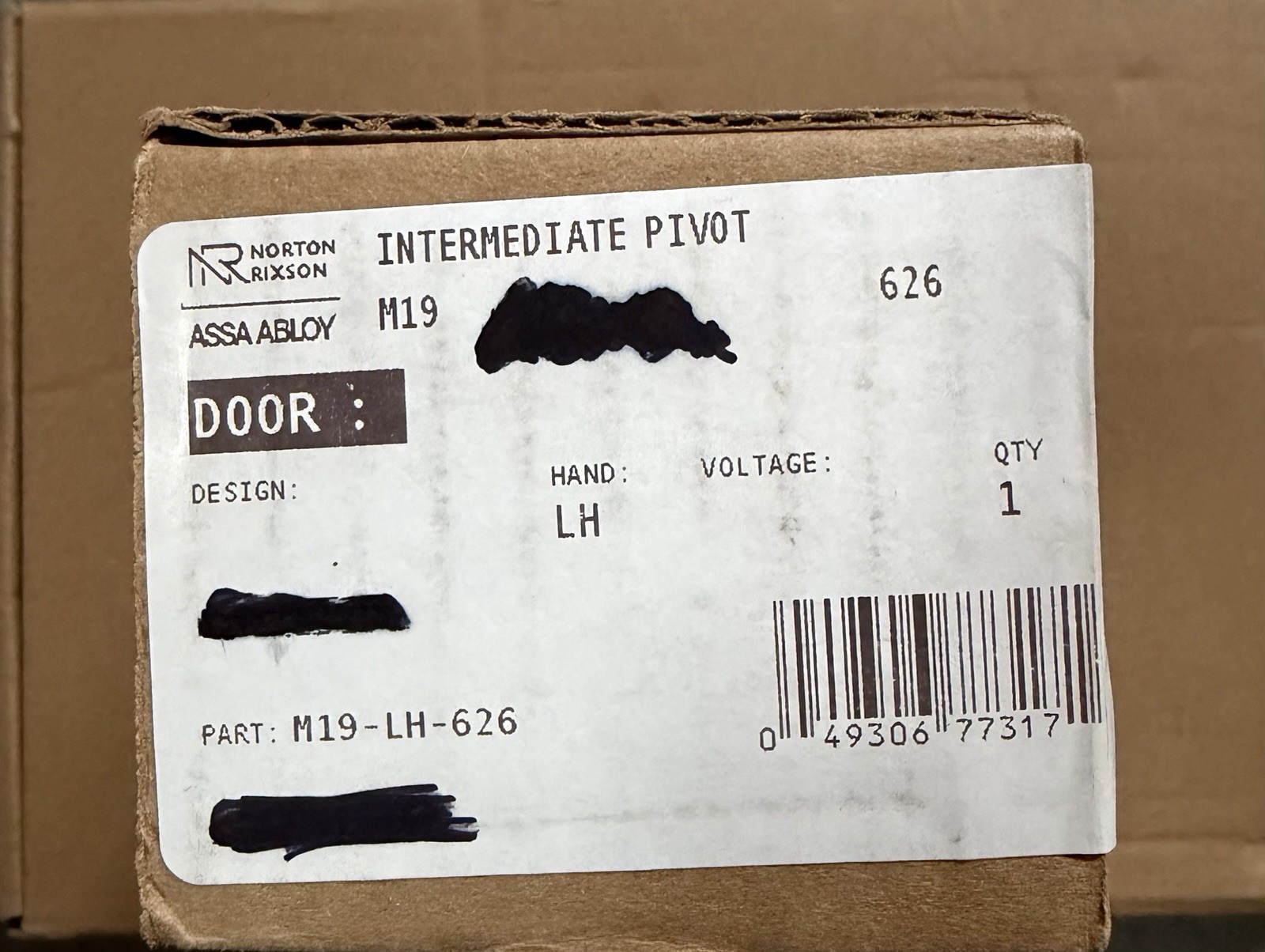 Norton Assa M19 LH 626 – 3/4 Offset Intermediate Pivot Left Handed M19-LH-626