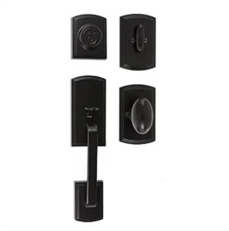 Delaney Italian Collection Visconti Single Cylinder Dummy Black Door Handleset
