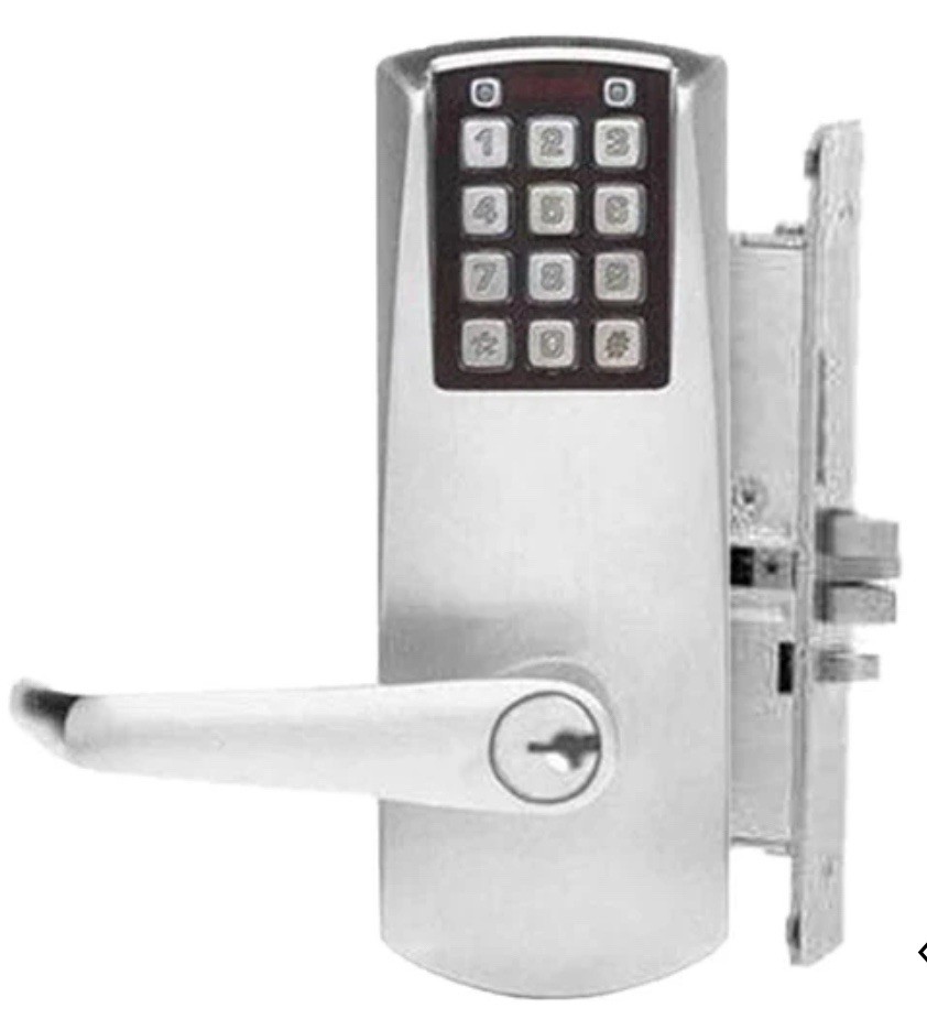 Kaba E-Plex 2000 Push Button Mortise Lock Entry With Privacy, Satin Chrome,Mint