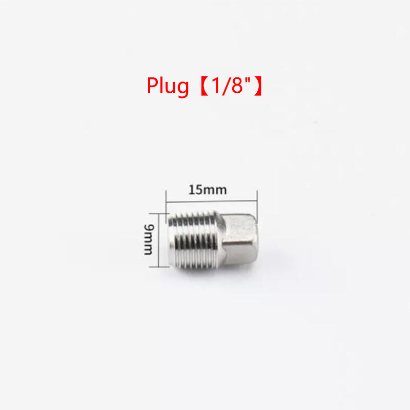 BSP 304 Stainless Steel Pipe Fittings Female End Cap / Male Plug Blanking Stop