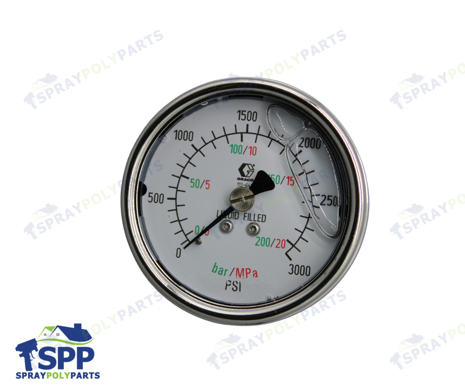 Graco Stainless Steel High Pressure Fluid Gauge (113641)