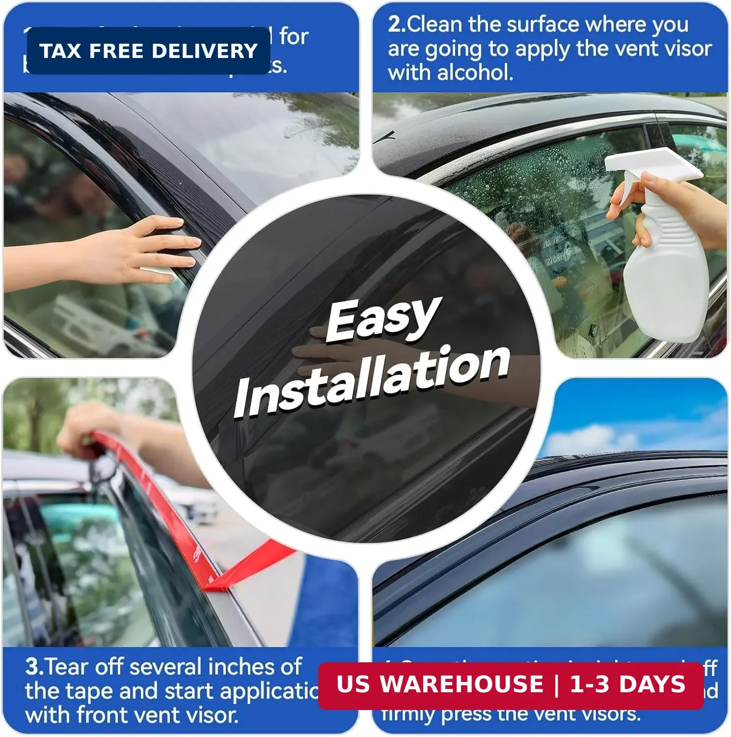 Window Visors Rain Guards for 2024 2025 2026 Subaru Crosstrek & Subaru Impreza,