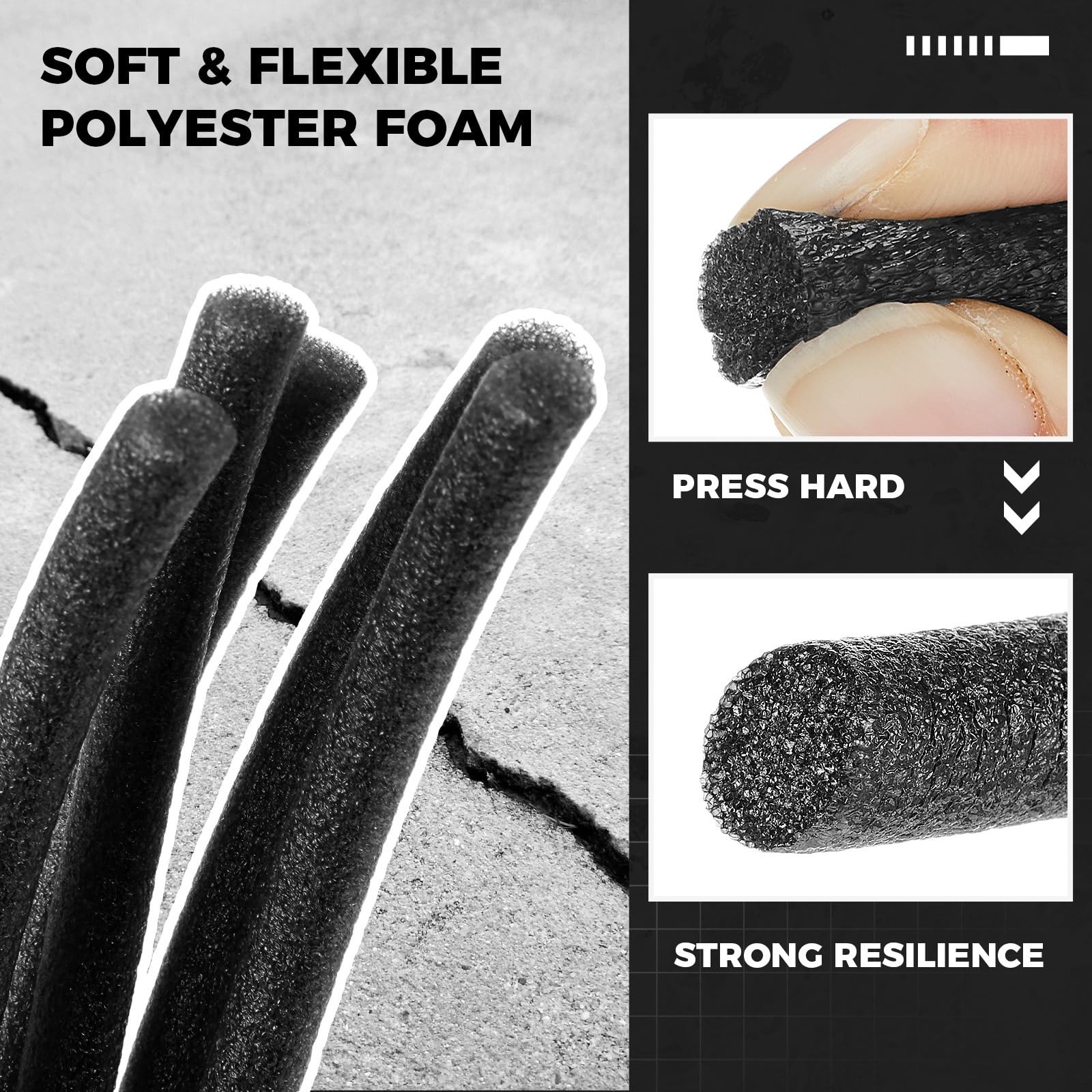 MotiMind 1/2 Inch x 50 ft Foam Backer Rod for Gaps Joints Concrete Crack Fill…