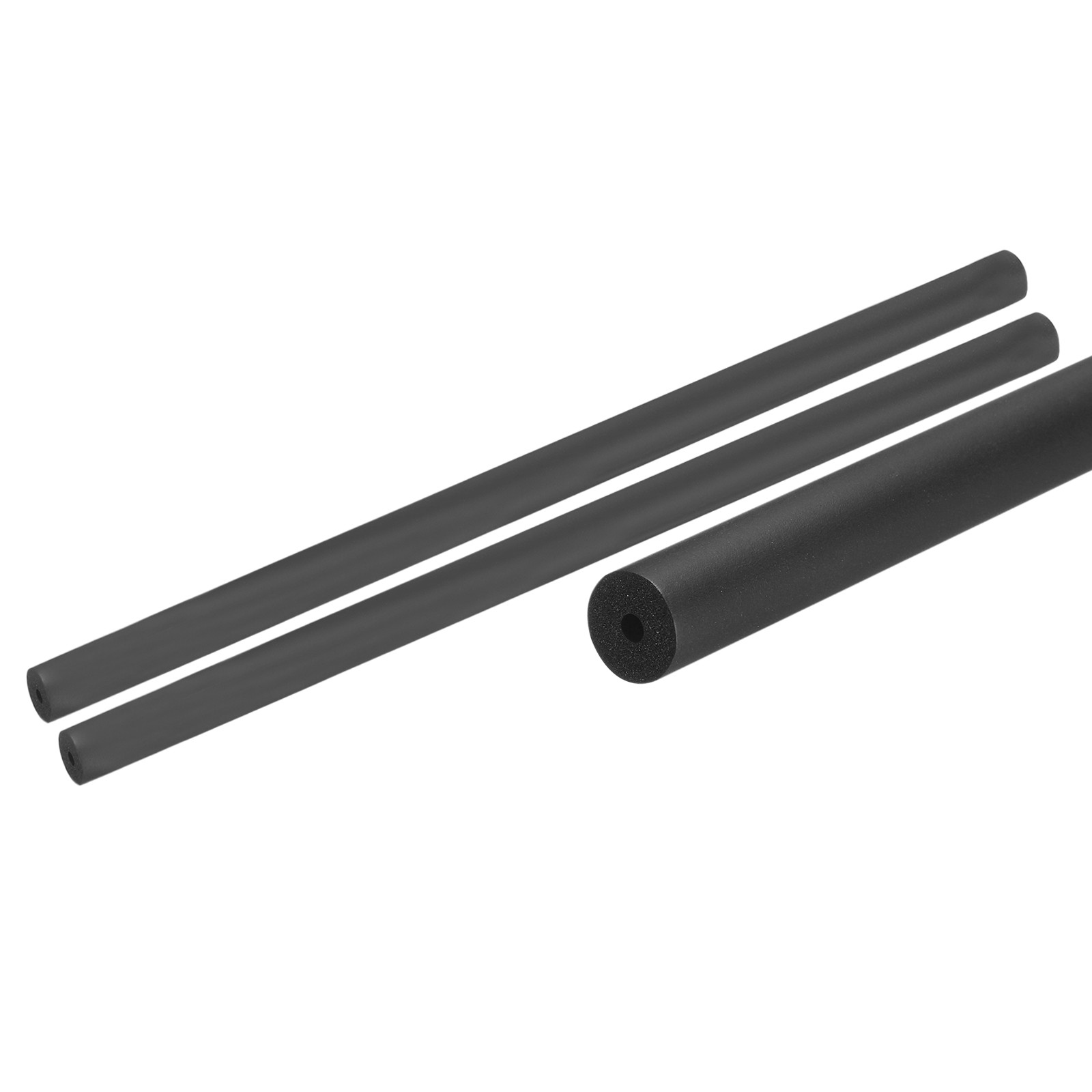 2pcs Foam Tubing for Handle Grip Pipe Insulation 1/8″ ID 12mm OD 0.25m Black