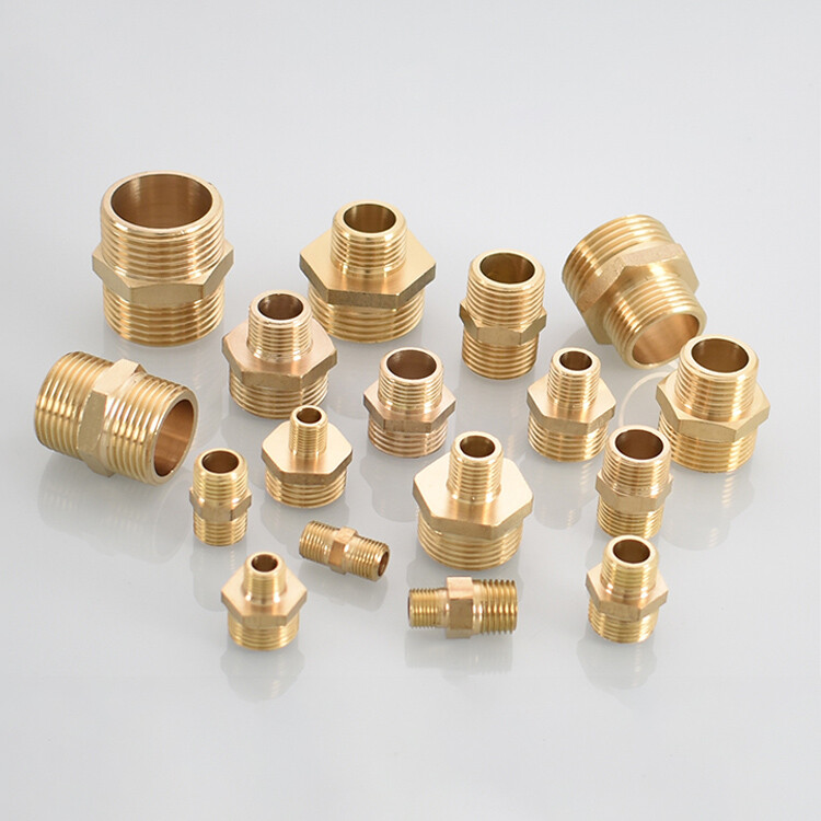 Male to Male Equal Brass Nipple Adapter Brass Male Fittings 1/8″1/4″3/8″1/2″3/4″