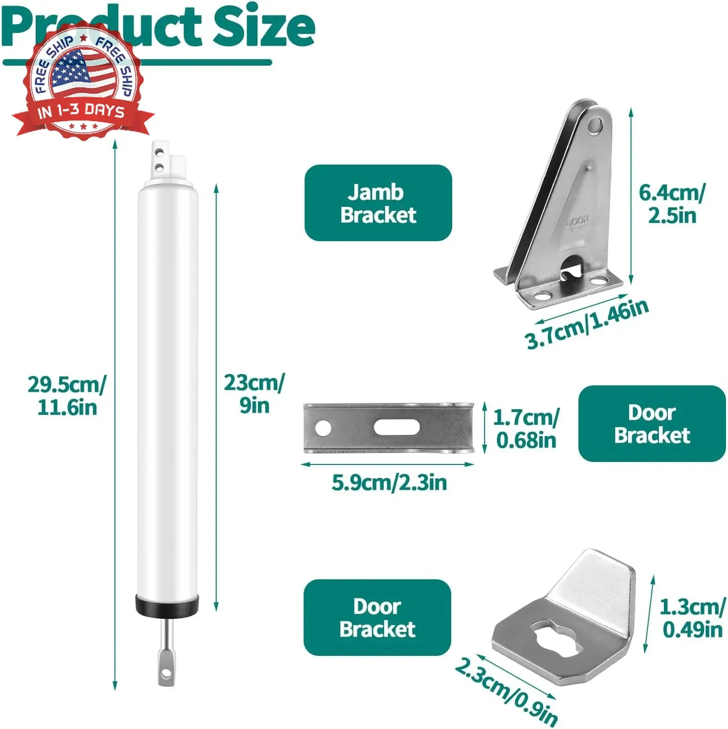 Screen and Storm Door Closer Kit, Heavy Duty Pneumatic Screen and Storm Door Clo