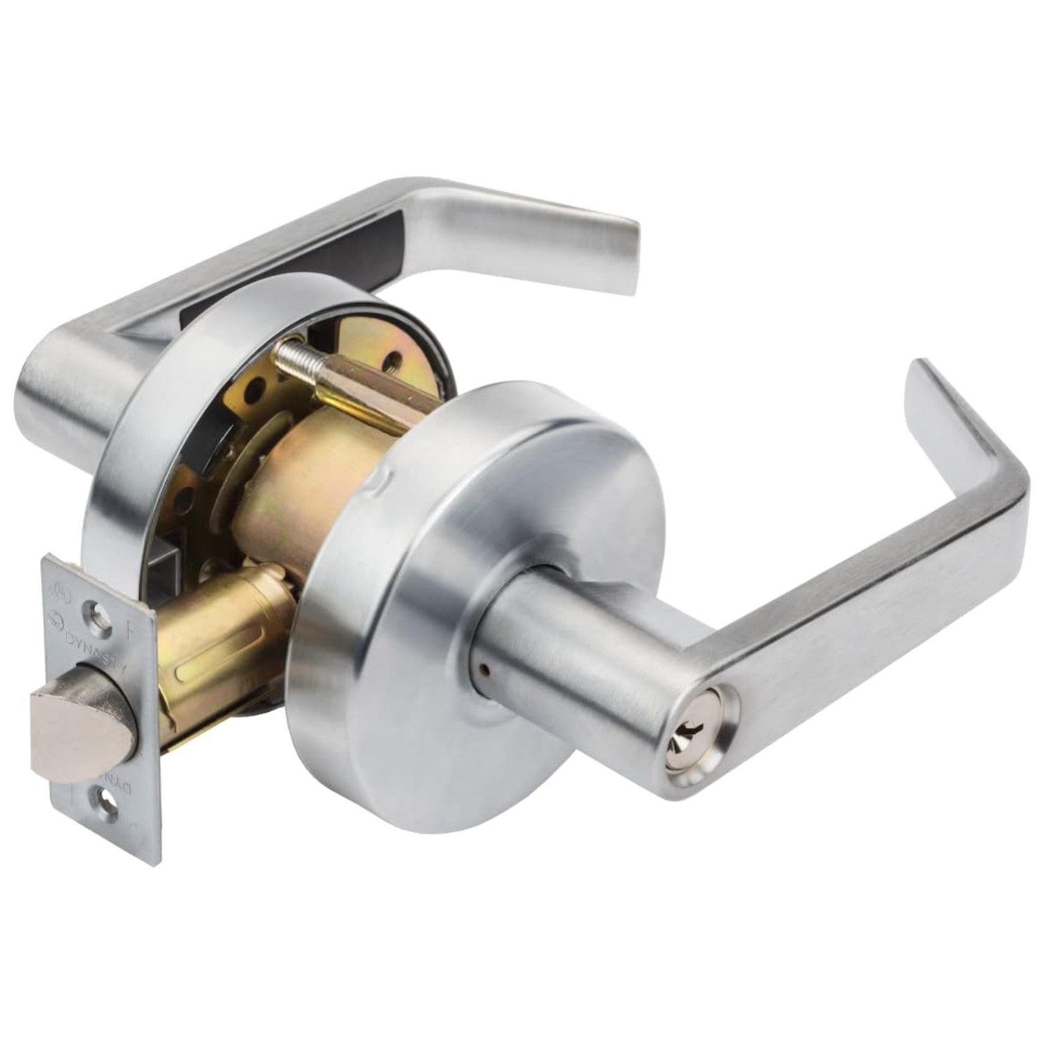 Durable Grade 2 Commercial Office Door Lockset, Satin Chrome