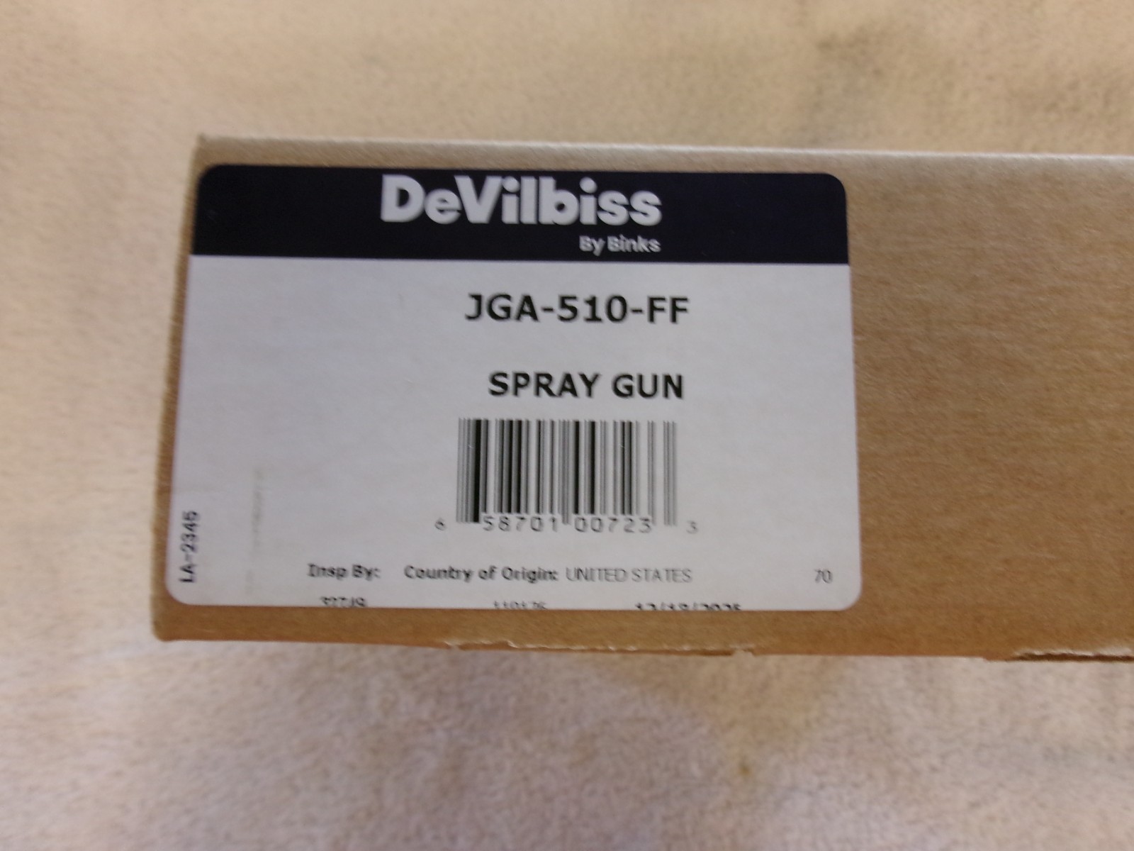 NIB DeVilbiss Spray Gun JGA-510-FF