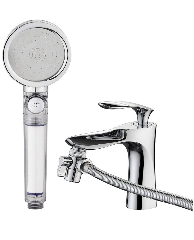 Jianan Sink Sprayer Hose 3-Modes High Pressure Filter Bathtub Shower Rinser 6.5
