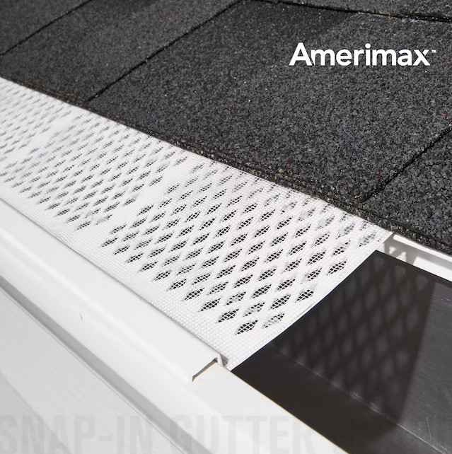 Amerimax 86370 Vinyl Gutter Screen Snap-In Filter 6 in x 3 ft White, BOX of 50