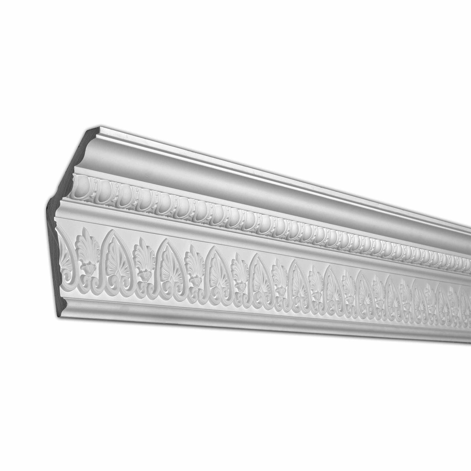 Outwater 7″ x 96″ Primed White Polyurethane Crown Moulding (2 Pack)