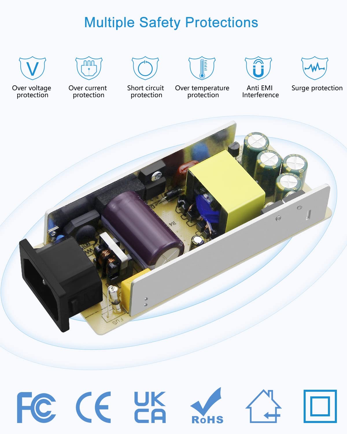 ALITOVE DC 12V 5A Power Supply Adapter Converter