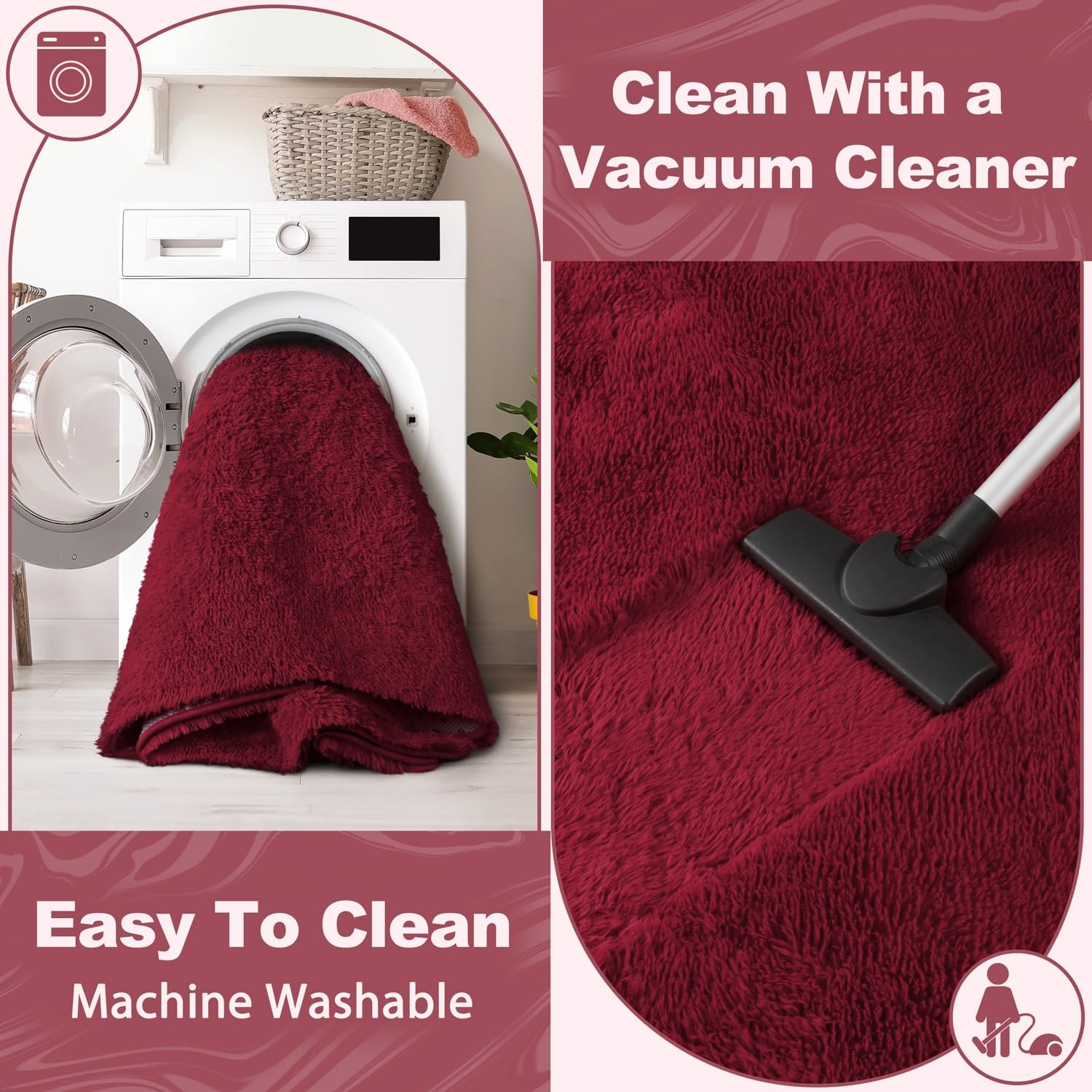 Evoionos Ultra Soft Area Rug For Bedroom 4X6 Machine Washable Fluffy Shag Rug