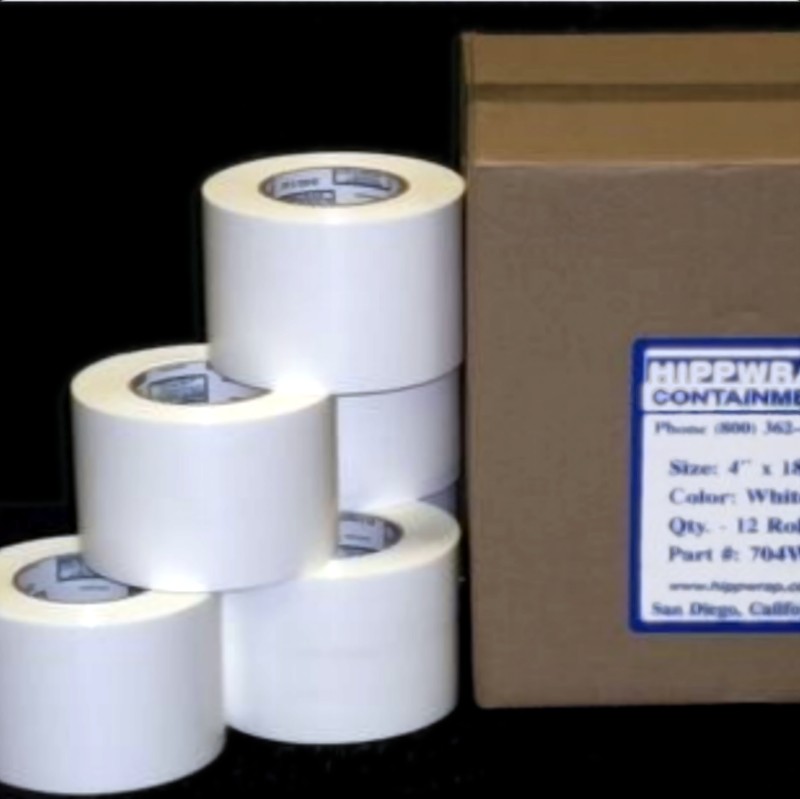 Seaming Shrink Tape 4″ x 180ft Polyethylene Clean Removal Rubber Adhesive White