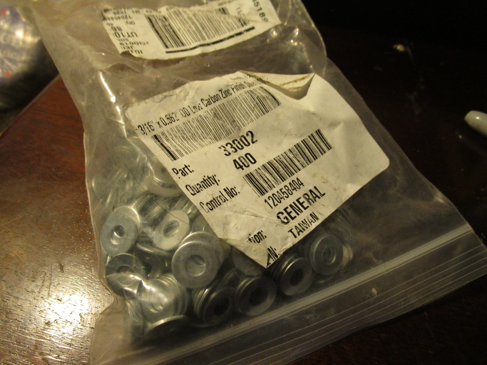 3/16″ x 0.562″ OD Low Carbon Zinc Steel USS General Purpose Flat Washer QTY 400