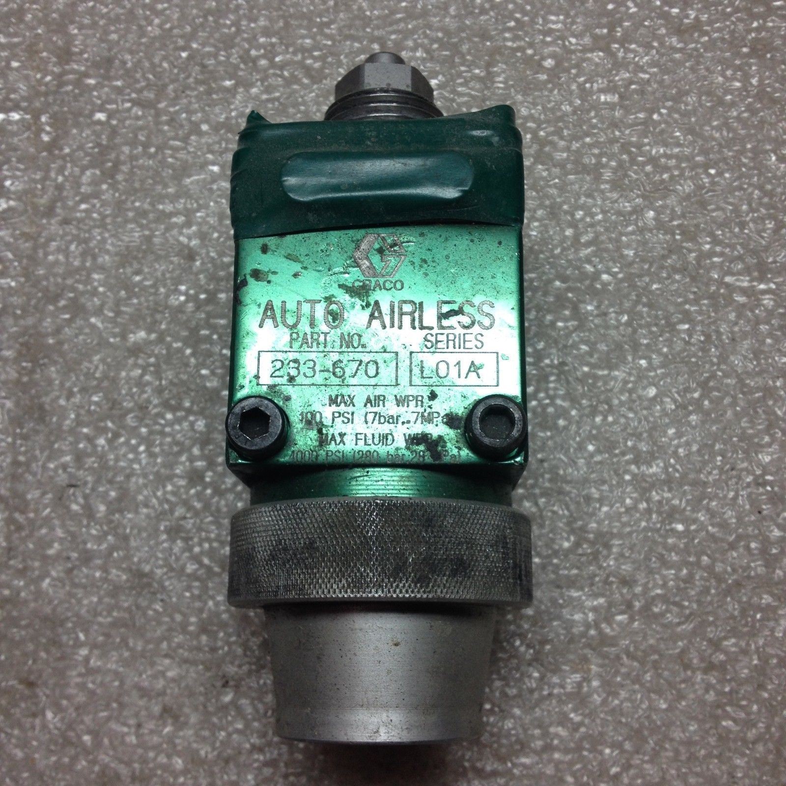 GRACO AUTO-AIRLESS 233-670 SERIES L01A SPRAY COMPONENT