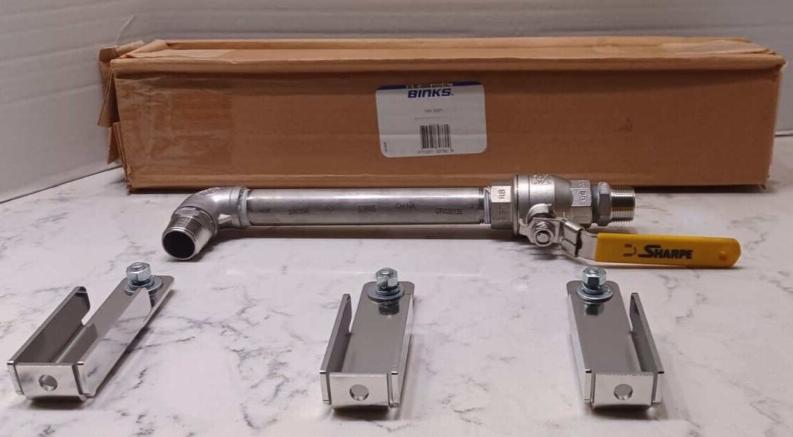 BINKS Bottom Outlet Kit for 183G and 183S ASME Code Tanks – 5, 10 and 15 Gallon